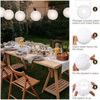Treela 90Pack White Chinese Paper Lantern for Wedding Party Decor, 6 Inch - Image 2
