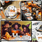 Dandat 350 Pcs Baby Shower Set, Boo, Orange - Image 5