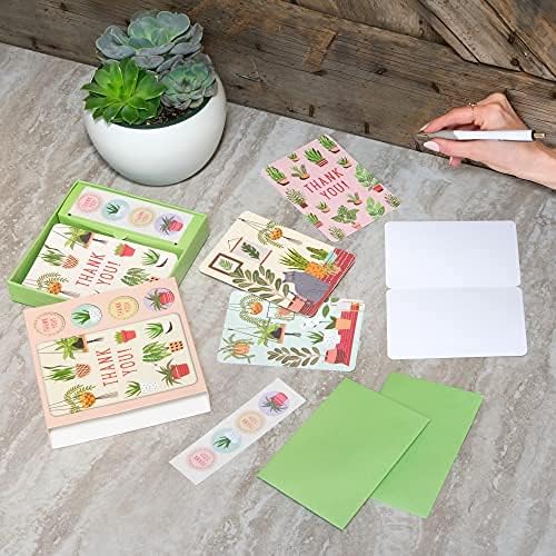 Studio Oh! Note Card & Sticker Set Grow with Me Thank You - Set of 12-3.5" x 5.25" Blank Cards with Envelopes and Stickers - Includes 3 Cards Each of 4 Designs - Image 7