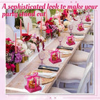 Thenshop 50 Pcs Clear Cupcake Boxes Individual 3.5 Inch, Hot Pink - Image 4