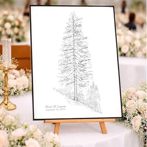 Guest Book Tree Pine Tree Signature Wedding Guestbook Tree Alternative for Weddings - Image 4