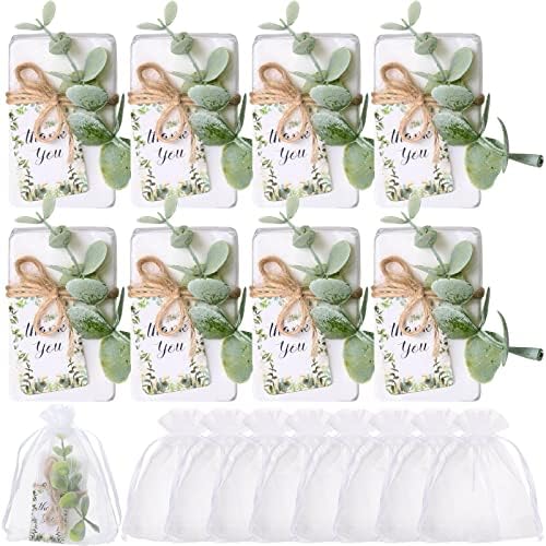 Demissle 100 Sets Mini Eucalyptus Soaps Baby Shower Favors for Guests Bulk by Demissle