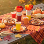 Ziliny 350 Pcs Fall Thanksgiving Plates and Napkins Autumn Party Supplies - Image 4