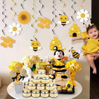 MTLEE 50 Sets Bee Baby Shower Party Favors Candles,Bee Tealight Candles - Image 6