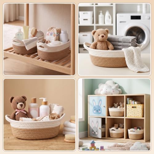 Novabright 6 Pack Small Woven Gift Baskets with Gift Bags Ribbons - Image 6