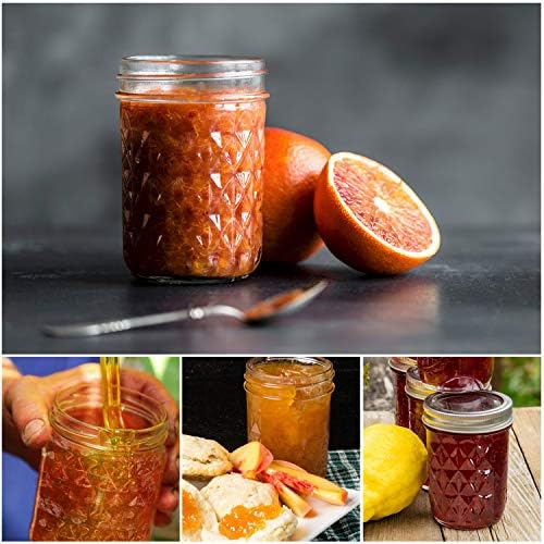 SPANLA Mason Jars 8 oz, 24 Pack Small Canning Jars 8oz Half Pint Glass jars - Image 4