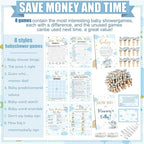 Funnymoom 426 Pcs Blue Elephant Baby Shower Games Set, 8 Activities - Image 4