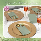 Seajan 120 Pcs Sage Green Napkins 2 Ply 16"x16" Sage Green Linen Feel Napkins Disposable Soft Linen Dinner Wedding Guest Hand Towels for Wedding Bridal Baby Shower Decorations Supplies - Image 4