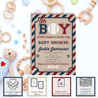 Amanda Creation Custom Baby Shower Invites Baseball Baby Shower Invitations 20 5x7 Custom Personalized Baseball Invites With Envelopes - Image 2