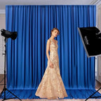 10 x 10 Feet Blue A Backdrop Curtain for Partie, Background Curtains for Photoshoot, Birthday, Wedding, Halloween, Thanksgiving, Christmas Day, New Year Party Decorations 5Ft x 10Ft, 2 Panels - Image 5