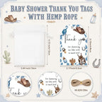 Vesici 25 Set/150Pcs Cowboy Baby Shower Party Favors, It's A Boy - Image 4