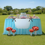 5 Pcs Wonderland Party Decor 30 x 108 in Tulle Table Skirt Set - Image 6