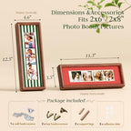 2 PCS Photo Booth Frames with 3 Vintage Mats for Wall & Desktop - Image 2