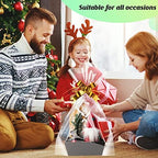 Fainne 74 Pcs Baskets for Gifts Empty Bulk DIY Empty Gift Basket Include 20 Kraft Cardboard Tray with Handles 30 Bags 24 Bows for Christmas Thanksgiving Birthdays Snacks Party, 8" x 6" x 3"(Black) - Image 5