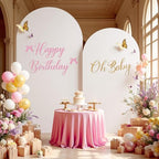 Set of 2 Arch Backdrop Cover, White, 7.2FT & 6FT - Image 6
