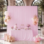 10×10ft Light Pink Curtains for Wedding Party Backdrop Decor-2 Panel 5×10ft - Image 6