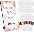 Panitay 43 Pcs Baby Shower Games Design a Bib, 12 Markers, Flower by Panitay
