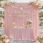 20x10ft Dusty Rose Backdrop Curtains for Wedding Parties Wrinkle Free Photo Backdrop Drapes for Photography Birthday Baby Shower Soft Fabric Party Backgournd for Photoshoot 5x10ft, 4 Panels - Image 7