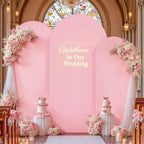 Pink and Blue Arch Backdrop Covers 6.6FT 7.2FT 8FT Gender Reveal Baby Shower Wedding Photo Bridal Shower Birthday Party Arch Covers Stretchy Backdrop Set of 3 Spandex - Image 2