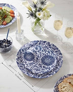 Hioasis Blue Plastic Plates, Floral Disposable Plates, 60 Pcs for 30 Guests - Image 3