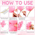 6 Sets Bear Table Centerpieces for Baby Shower Gender Reveal, Pink - Image 3