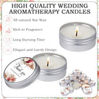 MTLEE 50 Pcs Wedding Candles Gift Favors for Guests 1 Oz, Dahlia Flowers - Image 4