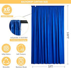 Gallety Royal Blue Backdrop Curtain for Wedding, Polyester Photography Backdrop Drapes - 30FT x 10FT Photobooth Backdrop Curtains for Celebration,Birthday,Event,Graduation Party Decorations - Image 2