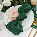50 Pack Cheesecloth Napkins 20"x20" Emerald Green Gauze Boho Napkins - Image 4