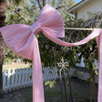 Large Pink Bow Birthday Decorations, 32'' x 71'' Big Bow Themed Backdrop Room Wall Decor Wedding Engagement Bachelorette Baby Shower Bridal Christmas Tree Decoration (Large) - Image 4