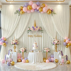 40x15ft Ivory Backdrop Curtains for Parties Wrinkle Free Fabric Backdrop Curtain Wedding Photo Drapes Backdrop for Birthday Party Baby Shower Bridal Shower Photography Stage Back Drop 8 Panels 5x15FT - Image 4