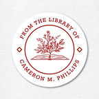 Personalized Book Labels, From the Library of Stickers, Set of 90 stickers 1.5 inch round, Book Stickers - Image 3