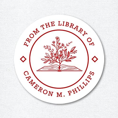 Personalized Book Labels, From the Library of Stickers, Set of 90 stickers 1.5 inch round, Book Stickers - Image 3