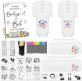 69 Pcs Baby Bib Bodysuit Baby Shower Set Baby Shower Game Sign Baby Feeder Bib Newborn Bodysuit Fabric Marker by SytuHete