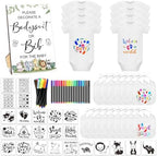 69 Pcs Baby Bib Bodysuit Baby Shower Set Baby Shower Game Sign Baby Feeder Bib Newborn Bodysuit Fabric Marker by SytuHete