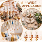 Coume 60 Pcs Baby Shower Pacifiers Necklace Cute Bear Bottle Acrylic Pacifiers Necklaces for Baby Shower Games Guests Gender Reveal Party Favors Prize Decorations DIY (Brown,Cute) - Image 5