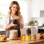 30 Pack 6 oz Glass Jars with Gold Lids - Airtight Hexagon Honey Jars - Image 6