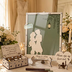 Wedding Guest Book Alternative, Enchanted Lantern Drop Box Sign-in Frame - Image 3