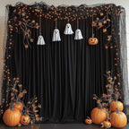 30x10FT Black Backdrop Curtains for Wedding Parties, Wrinkle Free Photo Backdrop Curtains for Wedding Birthday Party Baby Shower, Fabric Drape with Rod Pockets 5ft x 10ft, 6 Panels - Image 6