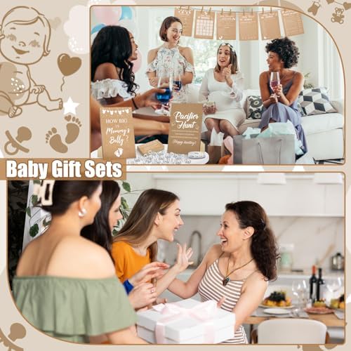 Sherr 424 Pcs Baby Shower Pacifier Hunt Games Kraft Paper - Image 6