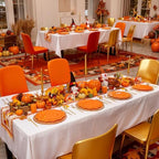 COLOSUS 60PCS Orange Plastic Plates for Party, Heavy Duty Plates Plates. - Image 7