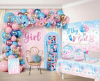 299Pcs Gender Reveal Decorations, All-in-One Decor Set for 25 Guests - Image 3