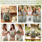 61 Pcs Baby Shower Game Prizes for Winners 6 Sets Green Wedding Bridal Shower Gifts Include Notebook Pen Hair Tie Ceramic Mugs Thank You Card Eucalyptus Leaves Party Favor Gifts for Guests - Image 4