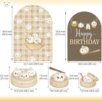 Little Dumpling Party Tableware Set - Dumpling Birthday Banner with Cake Topper, Kawaii Bao Bun All-in-One Party Decor for Baby Shower Gender Reveal Supplies, Serves 20 - Image 3