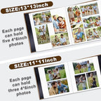 Large Photo Album Self Adhesive, DIY Scrapbook Album for 600 Photos, 13"x12.6" 120 Pages Brown Linen Cover Memory Book - Image 5