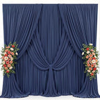 50x10ft Navy Blue Backdrop Curtain for Parties Wrinkle Free Fabric Backdrop Curtain Birthday Party Photo Backdrop Drapes for Wedding Baby Shower Bridal Shower Photography Back Drop 10 Panels 5x10FT by Suppromo