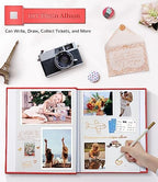 Artfeel Photo Album Self Adhesive Scrapbook Album for 3x5 4x6 5x7 8x10 Pictures,40 Pages Linen Cover with Display Window DIY Photo Book,Ideal Gifts for Family Travel Wedding Baby - Image 4