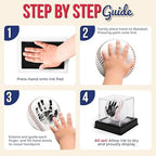 Circa Print Baby Baseball Handprint Ornament Kit, Ink Pad for Hand and Footprints - Unique Keepsake for Dads, Shower Present for Moms, Newborn Gift - Image 4