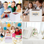 Moretoes 16pcs 12"x12"x12" Tall Cake Boxes for Tier Cakes, Sturdy Carrier - Image 7