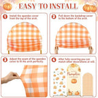 3 Pcs Fall Themed Arch Backdrop Covers Orange A Little Pumpkin Party Decor - Image 5