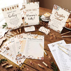 Sherr 476 Pcs Coffee Baby Shower Game Set, 9 Style Baby Shower Activities - Image 2